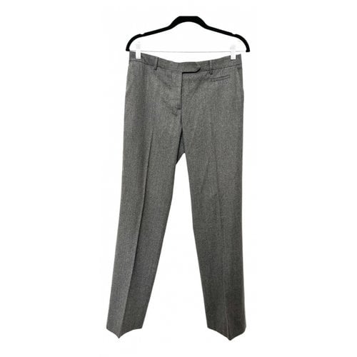 Pre-owned Costume National Wool Straight Pants In Grey