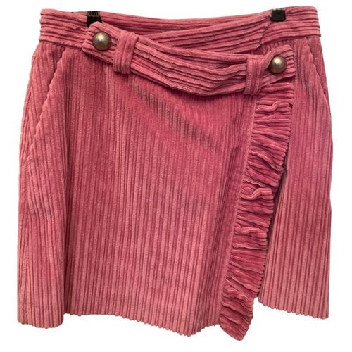 Pre-owned Miu Miu Velvet Mini Skirt In Pink