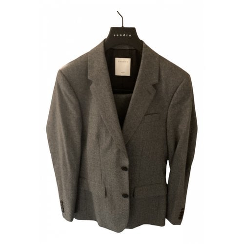 Pre-owned Sandro Suit In Grey