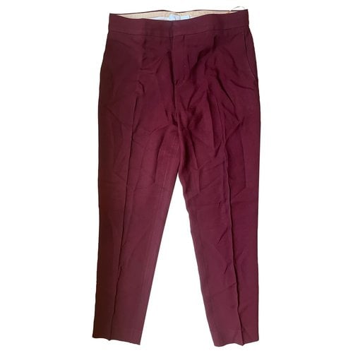 Pre-owned Chloé Cloth Straight Pants In Red