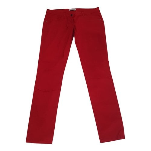 Pre-owned Trussardi Trousers In Red
