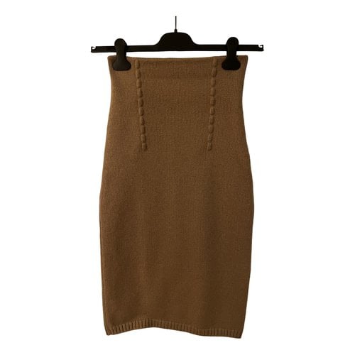Pre-owned Fendi Cashmere Mid-length Skirt In Brown