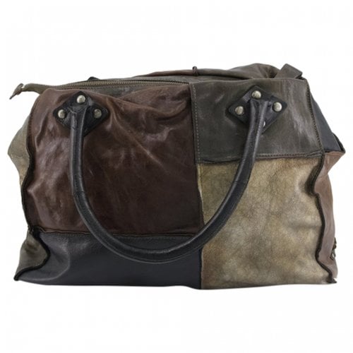 Pre-owned Mjus Leather Tote In Brown