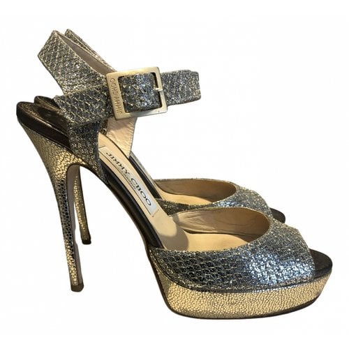 Pre-owned Jimmy Choo Leather Sandals In Gold