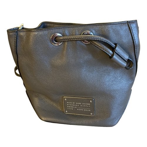 Pre-owned Marc By Marc Jacobs Leather Handbag In Grey