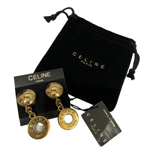 Pre-owned Celine Swing Earrings In Gold