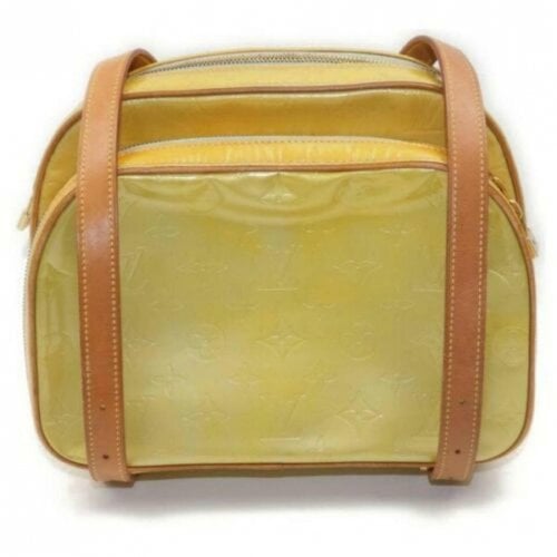 Pre-owned Louis Vuitton Murray Patent Leather Backpack In Yellow