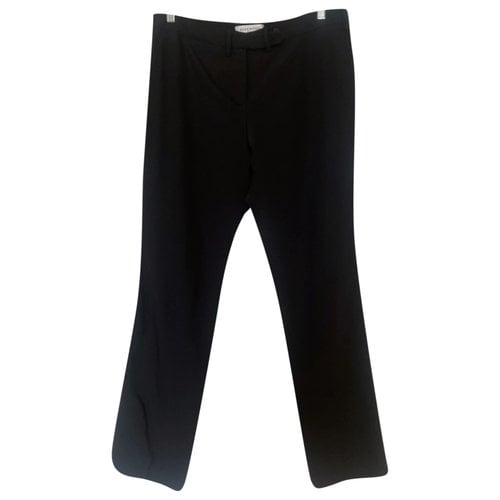 Pre-owned Givenchy Wool Straight Pants In Black