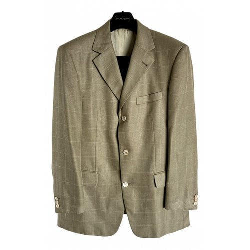 Pre-owned Hugo Boss Silk Suit In Gold