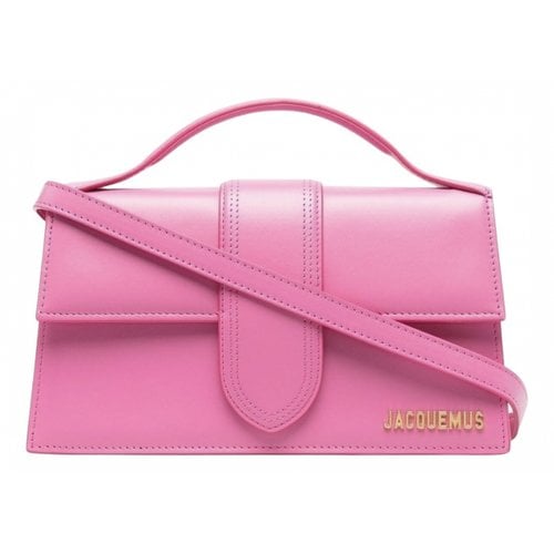 Pre-owned Jacquemus Le Bambino Leather Crossbody Bag In Pink