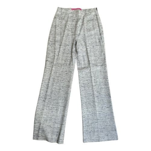 Pre-owned Emanuel Ungaro Silk Trousers In Grey