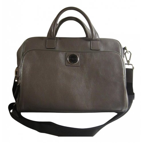 Pre-owned Lancel Leather Satchel In Grey