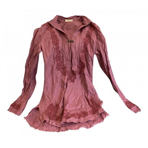 Pre-owned Ermanno Scervino Linen Tunic In Pink