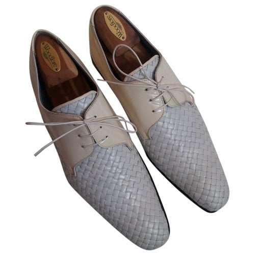 Pre-owned Italia Independent Leather Lace Ups In White