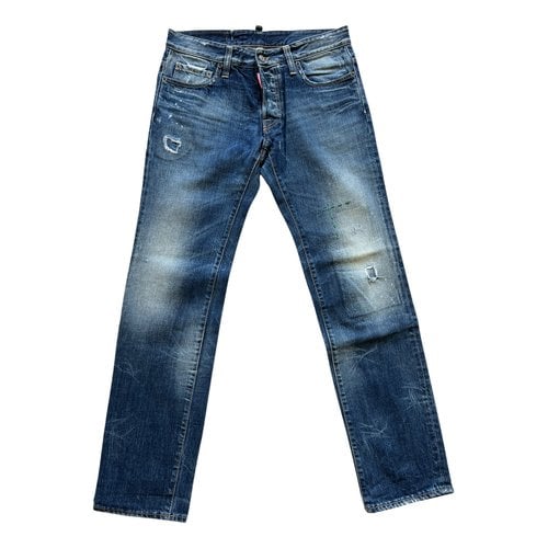 Pre-owned Dsquared2 Straight Jeans In Navy