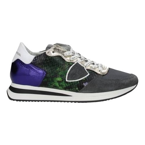 Pre-owned Philippe Model Leather Trainers In Green