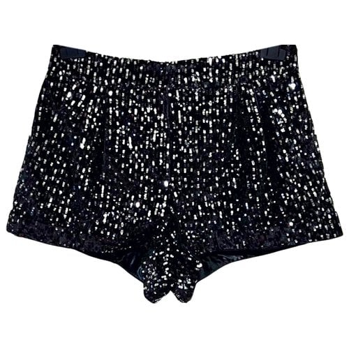 Pre-owned Maje Glitter Shorts In Black