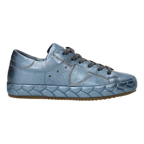 Pre-owned Philippe Model Leather Trainers In Blue