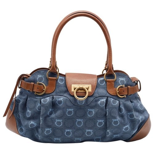 Pre-owned Ferragamo Leather Satchel In Blue