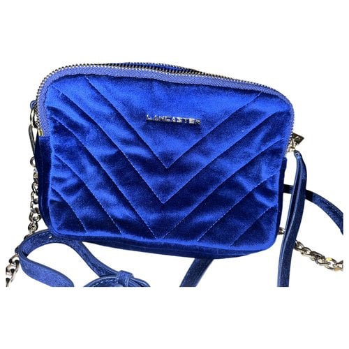 Pre-owned Lancaster Velvet Handbag In Blue