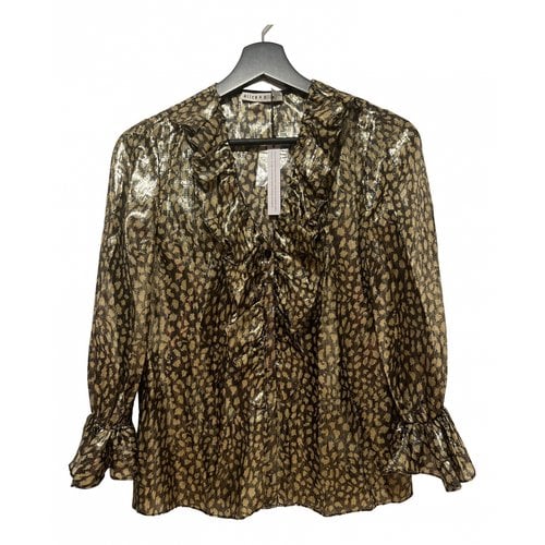 Pre-owned Alice And Olivia Silk Blouse In Brown