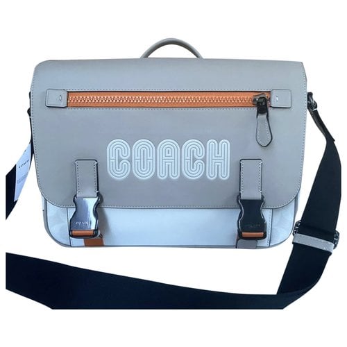 Pre-owned Coach Leather Bag In White