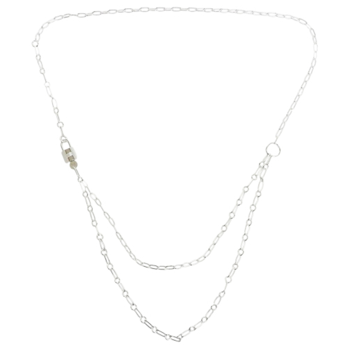 image of Hermès Kelly silver necklace