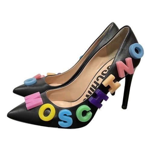 Pre-owned Moschino Leather Heels In Multicolour