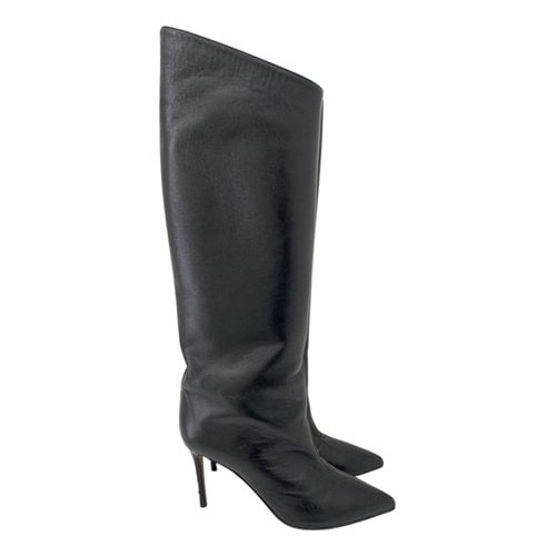 Pre-owned Alexandre Vauthier Leather Boots In Black