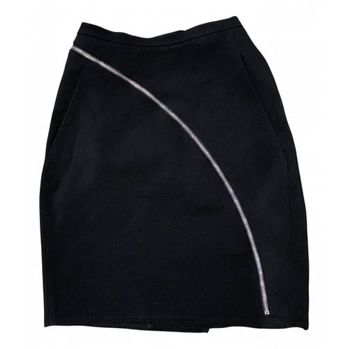 Pre-owned Rick Owens Wool Mini Skirt In Black
