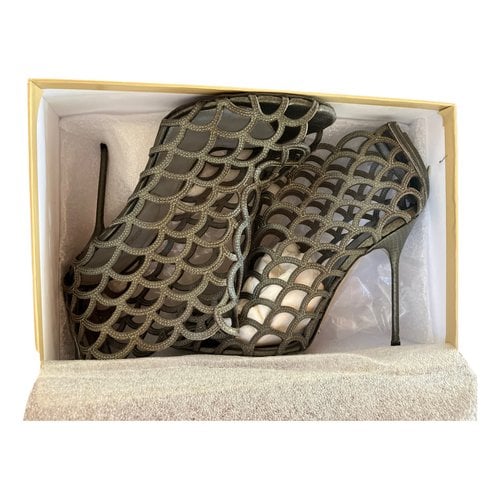 Pre-owned Sergio Rossi Leather Sandal In Metallic