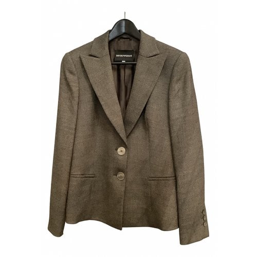 Pre-owned Emporio Armani Wool Blazer In Brown