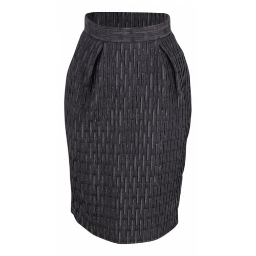 Pre-owned Dolce & Gabbana Silk Mid-length Skirt In Black