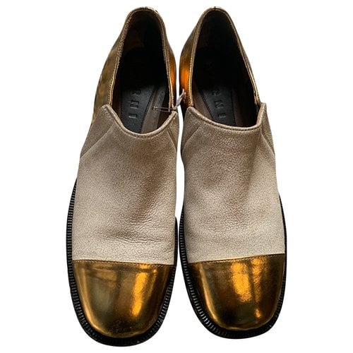 Pre-owned Marni Leather Flats In Gold