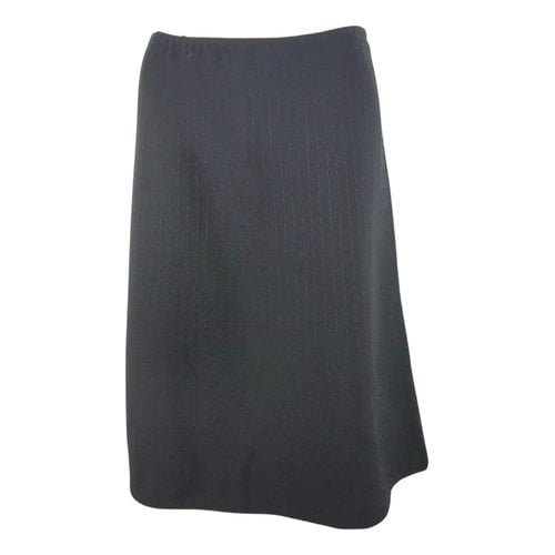 Pre-owned Moschino Wool Mid-length Skirt In Black