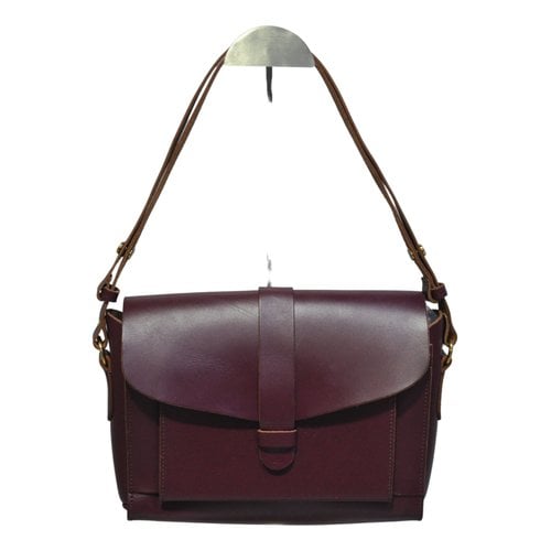Pre-owned Marni Leather Crossbody Bag In Burgundy