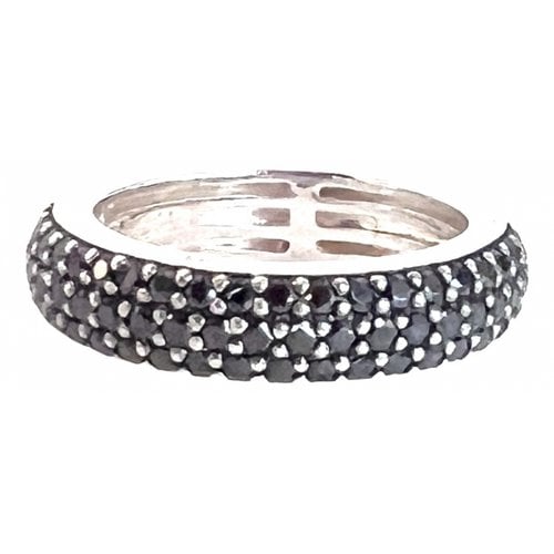 Pre-owned Thomas Sabo Silver Ring In Black
