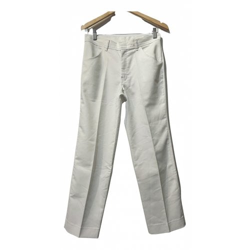 Pre-owned Farah Straight Pants In White