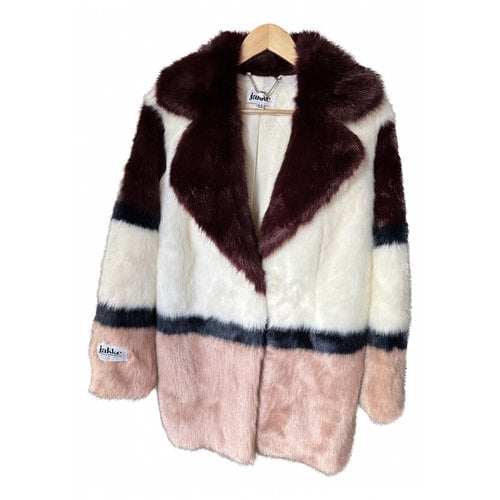 Pre-owned Jakke Faux Fur Coat In Multicolour