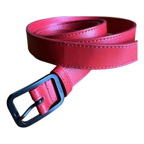 Pre-owned Lanvin Leather Belt In Red