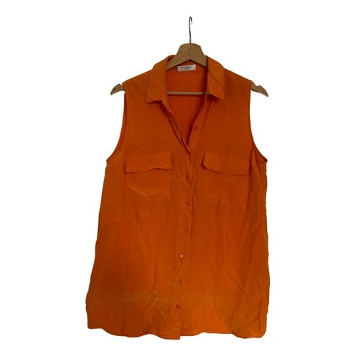 Pre-owned Equipment Silk Blouse In Orange