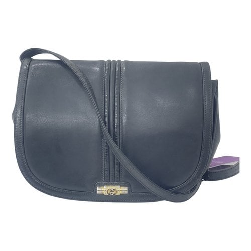 Pre-owned Gucci Leather Crossbody Bag In Purple