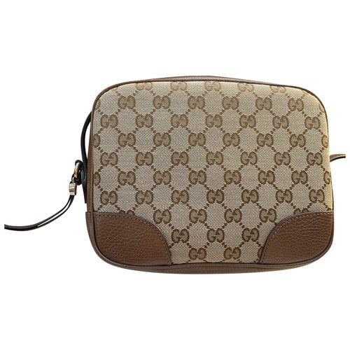 Pre-owned Gucci Bree Cloth Crossbody Bag In Beige