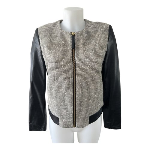 Pre-owned By Malene Birger Wool Short Vest In Anthracite