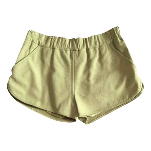 Pre-owned Drome Leather Shorts In Green
