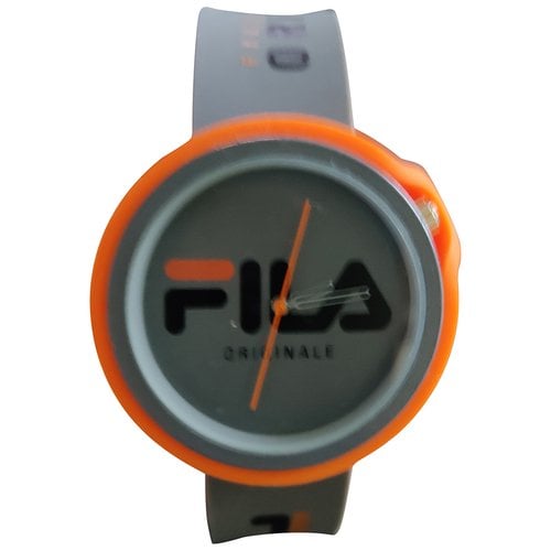 Pre-owned Fila Watch In Khaki