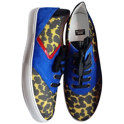 Pre-owned Moschino Velvet Trainers In Multicolour