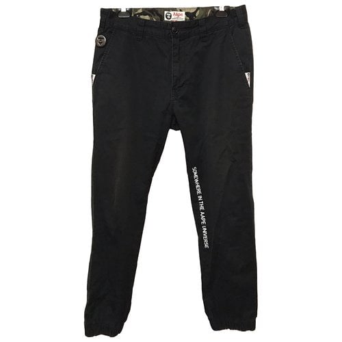 Pre-owned A Bathing Ape Trousers In Black