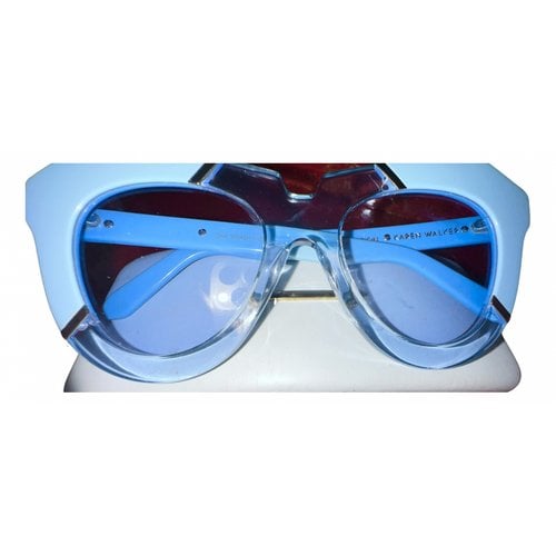 Pre-owned Karen Walker Oversized Sunglasses In Blue