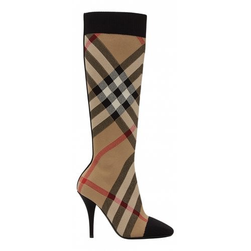 Pre-owned Burberry Cloth Boots In Multicolour